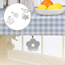 Tovaglia Clip 4Pcs Diverse fantasie innovative Tovaglia in acciaio inox addensato Pesi Decorazione con clip da tavolo in metallo Morsetti per cucina Tovaglie da picnic per feste in giardino(UN)
