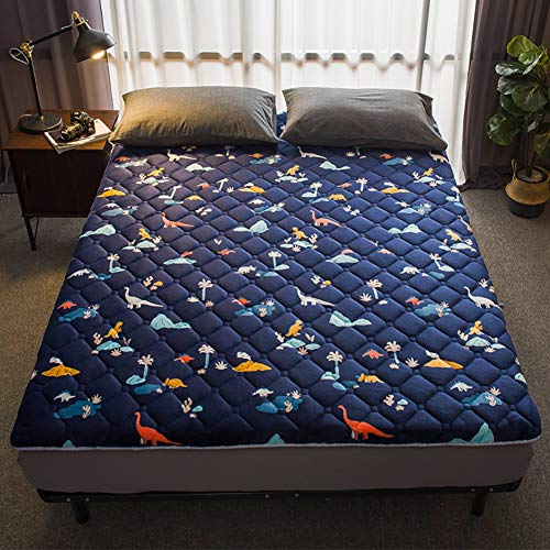 JR%L Addensare Velluto Corallo Tatami Floor Mat, Multi-Strato. Tufted Futon Dormire Mat Anallergico Trapuntato Pieghevoli Bed Ground-a 90x200cm