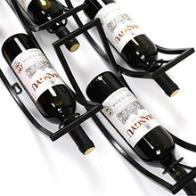 Portabottiglie | Mensola a Muro Metallo Ferro soffitto cremagliera | Portabottiglie per Vino | Portabottiglie da Vino e Porta Bicchieri da Appendere Porta Bicchieri da Vino per espositori da
