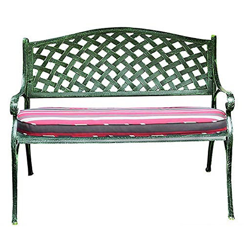 GaoF Panchina da Giardino da 40 Pollici panchina da Esterno per Il Tempo Libero, panchine da terrazza Resistenti alle intemperie in Alluminio pressofuso al 100%, panchina da Cortile retrò a 2 posti,