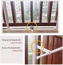 N/Z Attrezzatura Quotidiana Balcone da Esterno Tavolo da Ponte Pieghevole Tavolo da ringhiera pensile per Patio Tavolino da Portata Multifunzione Regolabile in Altezza C