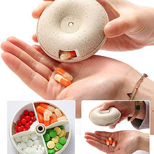 Tomyeer, contenitore portapillole grande per ogni giorno, con 4 scomparti per integratori di vitamine e farmaci, verde