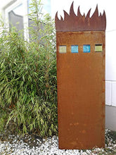 Zen Man ruggine frangivista Parete Protezione antiruggine Giardino Accessori H151 cm (125 cm + 26 cm) * B50 cm Decorazione Vetro a Mano 1 mm