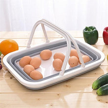 Tshome rettangolare multifunzionale pieghevole carrello pieghevole in silicone plastica cestino lavanderia
