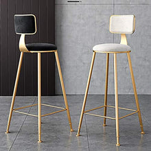 Sgabelli da Bar Sgabelli ad Altezza Bar Sgabelli con Gambe in Metallo -Kitchen o Sala da Pranzo- Modern Agriturismo Accent Accent Mobili (Set di 2) (Color : White, Size : H75cm)