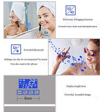 Specchio da Bagno a LED Illuminato a Specchio con Funzione di visualizzazione della Temperatura Altoparlante Bluetooth Integrato Interruttore sensore tattile 600 X 800 mm per Specchio da Bagno