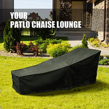 GLCS GLAUCUS Copertura per Chaise Longue Sedia Sdraio Tessuto Tutte Le Stagioni Impermeabile 210D Oxford per Lettini Prendisole Nero
