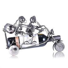 Semplicità Elegante Opera Punk Doppia Moto Locomotiva Metallo Vino Portabottiglie Desktop Veranda Decorazione Domestica Bar Decorazioni Ristorante Argento Bello Ed Elegante, HJJ