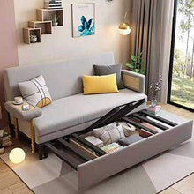 RJMOLU 77.2"Divano Convertibile Divano Letto con Letto Estraibile e Grande Spazio di archiviazione, Sofà del bracciolo del Tessuto Moderno per Soggiorno o Camera da Letto,D