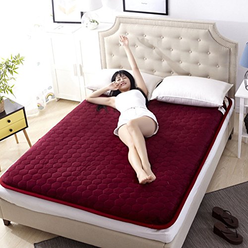 IUYJVR Tappetino Tatami, Tradizionale Giapponese futon Giapponese Letto Queen-King dormitorio Sottile coprimaterasso Lavabile-e 180x200cm (71x79 Pollici)