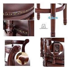 Sedia da Bar in Legno Massello con Schienale Seggiolone per La Casa Seggiolone Bar Girevole in Pelle retrò Leggero Sedia da Bar in Legno Massello (Color : C, Size : 55 * 55 * 96cm)