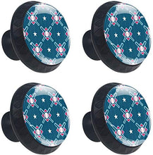 Sports Baseball Pattern Star Navy Pomelli per Porta Set di 4 Pomelli per Mobili Manopole per Cassetti Cucina Armadio Vetro