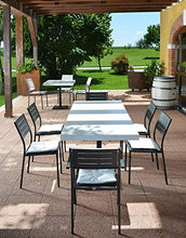 RD ITALIA Set 4 Sedie da Giardino 46x58x84 cm in Acciaio Dorio Antracite