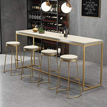 YS Sedia Sgabello da Bar Sedile da Bar, Moderno Semplice con Cuscino in Pelle Sintetica Nordic Home Pub Tempo Libero Sala da Pranzo Ferro Art,D'Oro,45 cm