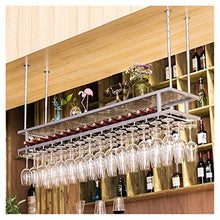 Vino Hanging Display Stand, doppio strato supporto di vetro di vino, Wine Rack, Bottiglia di vino Rack, titolare del vino, Governo del vino, Capovolto Ferro mensola del vino, cremagliera cristalleria