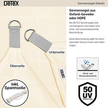 Detex Tenda a Vela Triangolare 4x4x4m Protezione Raggi UV50 Tessuto Oxford Idrorepellente Protezione dal Vento tendone da Sole Giardino Parasole terrazza Esterni