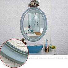 AJH Specchi da Bagno Specchio da Parete Specchio per Trucco da Trucco Specchio da Bagno a Parete Specchio da Bagno Ovale con Cornice in ABS Specchio Decorativo impermeabi
