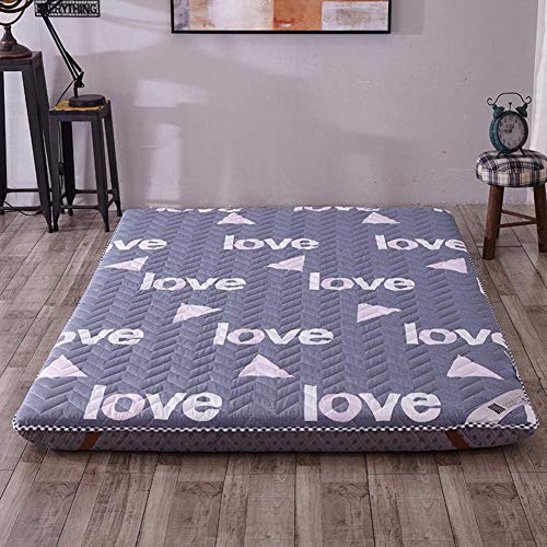 Tappetino coprimaterasso spesso,materassino trapuntato in cotone,pieghevole cuscino futon tradizionale giapponese traspirante,materasso coprimaterasso morbido antiscivolo per dormitorio studentesco-a