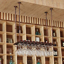 LDM Portabottiglie da Vino in Metallo Calici Portabottiglie in Vetro Armadietti da Vino sospesi a Parete [Altezza 25,6"-41,3" Regolabile] - Telaio in Bronzo (Dimensioni: 150 cm)