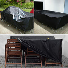Diealles Shine Vordas Copertura per Mobili da Giardino(270x180x89cm), Coperture per Tavoli da Giardino Posti Resistente allo Strappo Impermeabile 210D Oxford per Tavolo da Pranzo - Nero