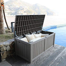 XLLLL Cassapanca da Esterno Contenitore Impilabile in Plastica Capannone Giardino Deposito Banco Impermeabile Cuscino Ideale per Terrazza Patio Scatola