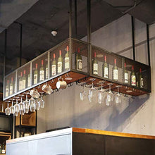 COLiJOL Wine Enthusiast Upside Down Hanging Wine Bottle Holder Grid Style per Kitchen Bar Pub Rack,100 cm (39,4 Pollici),100 cm (39,4 Pollici)