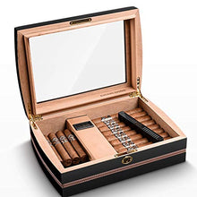 Scatola di sigari Scatola per Sigarette Cigar Moisturizing Home Legno di Cedro Cassa di Sigarette Idratante Cigar Cabinet Cigar Cabinet Cigar Cabinet (Color : Black, Size : 33 * 23 * 10CM)