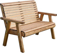 Sedile da giardino 2 Sedie lunghe, balcone all'aperto Bench Hardwood (127 x 62 x 91 cm),Garden bench