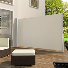BOUDECH Tenda Laterale avvolgibile Parasole e frangivento 180x300cm con Struttura Inossidabile Interamente in Alluminio - Separè divisore frangivista da Giardino per Privacy e riservatezza. (Beige)