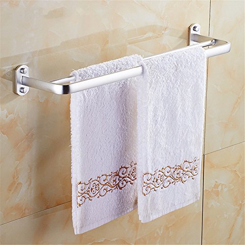 MBYW Portasciugamani Moderno Portasciugamani Elegante per Il Bagno di Moda Spazio di punzonatura in Alluminio Bagno portasciugamani Bagno Rack Pieghevole portasciugamani Hardware Pendente Lungo 60CM