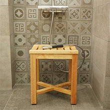 Accessori da bagno - Legno massello impermeabile antiscivolo Stabile Sicurezza Comfort Bath Chair cambiare le scarpe Sgabello anziani / disabili / incinta superficie curva presidente Max.250kg (34 * 4