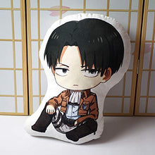 XKMY Attack on Titan cuscino giocattolo Anime Levi Ackerman breve peluche farcito bambola doppio lato federa 48 cm per regalo cuscino