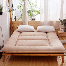 MYYU Materasso Futon, Tappetino Giapponese Tatami Letto per Dormire Materasso Pieghevole Futon Topper Comfort Pieghevole Portatile Letto Singolo Materasso per Ospiti,Beige,1.5 * 2.0m
