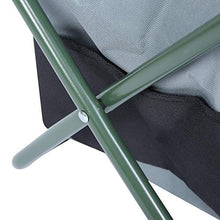 Sgabello Pieghevole per Giardinaggio Doppio con 7 Tasche Borsa per Strumenti di Stoccaggio per Pesca in Campeggio Beach Grigio Nero