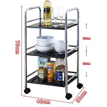 &ripiano di stoccaggio Rack 3Tiers rotolamento della rotella bagagli, Trolley Carrello for Parrucchieri Saloni di bellezza Cucina Rack Bagno Soggiorno bagagli Trolley Scaffale di finitura
