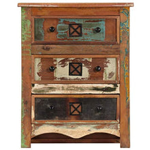 FAMIROSA Cassettiera 60x30x75 cm in Legno Massello di Recupero