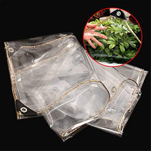 GOODLUKE Telone Trasparente Impermeabile, Tela Pioggia Telo in Plastica PVC Clear Resistente con Occhielli, Coperture in Fogli per Piante da Fiore per Esterno Interno (0,35 mm & 450g/m²),50x150cm