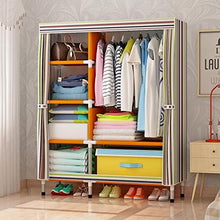 LyMei Armadio di Stoffa Armadio Portatile di stoccaggio Camera da Letto Oxford Armadio Armadio di stoccaggio Armadio in Acciaio Inox con Asta sospesa,A_110*46 * 175cm