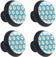 Modello di uovo in camicia blu Pomelli per Porta Set di 4 Pomelli per Mobili Manopole per Cassetti Cucina Armadio Vetro