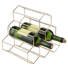 BYARSS Portabottiglie per Vino, Forma Geometrica Moderna Portabottiglie per Vino Simpe Portabottiglie in Metallo per casa Portabottiglie per Vino compatte Espositore per ripiano