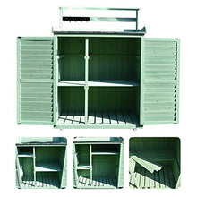 WMQ Casetta da Giardino, Mobile da Giardino Snello in Abete, con Tetto a Falde per riporre Oggetti, 870x450x1200mm