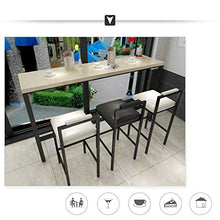 XHCP Mobili per Soggiorno Sgabelli Sedia in Metallo di Design con Schienale Mobili Sgabello da Bar Casa Cucina Creativa Pub Sgabello Alto da Bar Sedile in Ecopelle Resistente - Nero - [