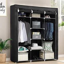 Sarah Armadio Cubo Guardaroba Modulare con 20 Scomparti Mobiletto per Il Bagno, Camera da Letto, Ingresso, Scarpiera Credenza Comò 175 * 150 * 45cm Colore Nero