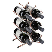 SJH Cantinetta Portabottiglie in Metallo Modulare，cremagliera del Vino, Portabottiglie Vino, Porta Vino，per 6 Bottiglie di Vino per Posizionare
