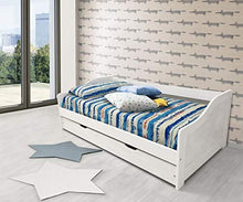 Inter Link SAS Letto Singolo Modello Leonie in Legno Bianco