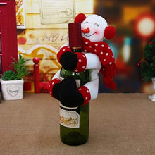 Amosfun Copri Bottiglia di Vino di Natale Hugger Cartoon Pupazzo di Neve Protezione Bottiglia di Champagne Toppers Bottiglia di Vino per Decorazioni Natalizie