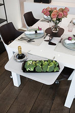 Platznot & Lieblingsstücke - Tavolo da incastro, in metallo cromato/bianco, 51,9 x 58,3 x 21,2 cm