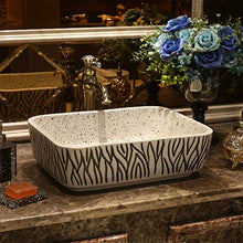 Lavabo Rettangolare da Bagno Retro Creative Jingdezhen Ceramic Hotel Lavabo Antiscivolo Lavabi