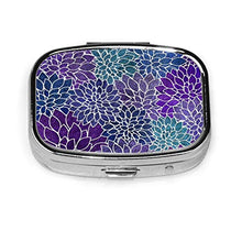 Scatola quadrata per pillole medicinali floreale astratto moda pillola organizzatore viaggio pillola dispenser per vitamine integratori