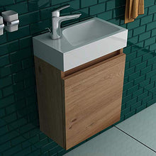 Alpenberger Lugano 400 (Bamboo), set di mobili da bagno preassemblati da 40 cm | Mobiletto sottolavabo con funzione Soft Close | Soluzione di arredamento elegante e salvaspazio